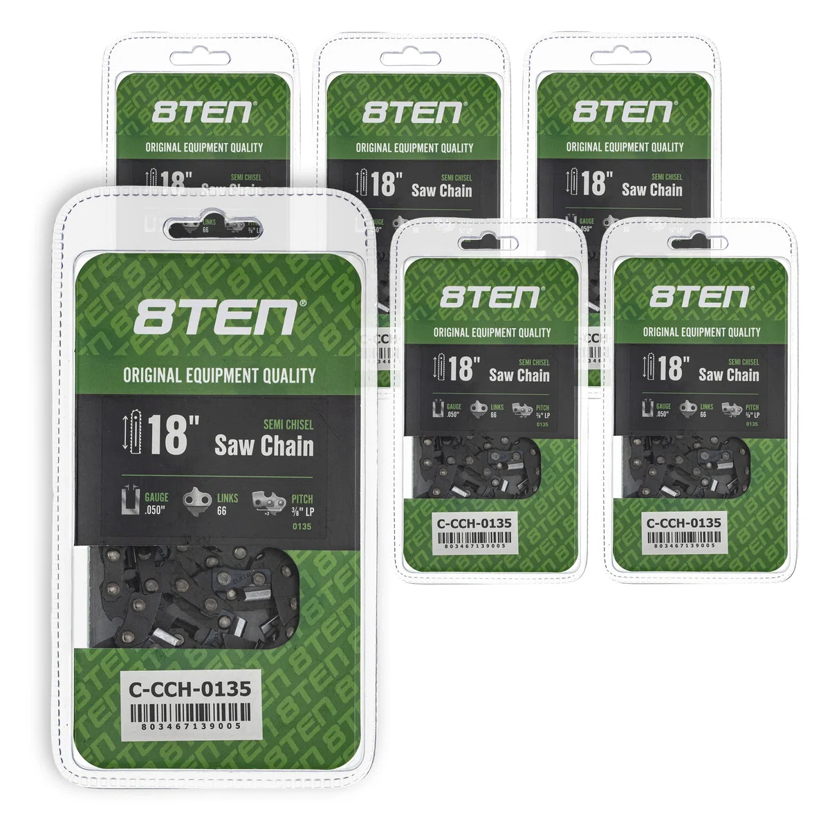 Chainsaw Chain 18 Inch .050 3/8 LP 66DL For Stihl Homelite Lombard 72LPX066G 72LPX66CQ H4666 | 6-PACK
