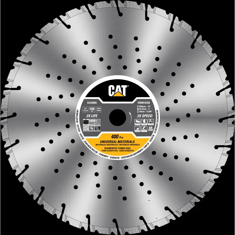 Cat 400 Pro 10mm Laser Welded Hard & Multi Materials Diamond Blade 14" - 350mm
