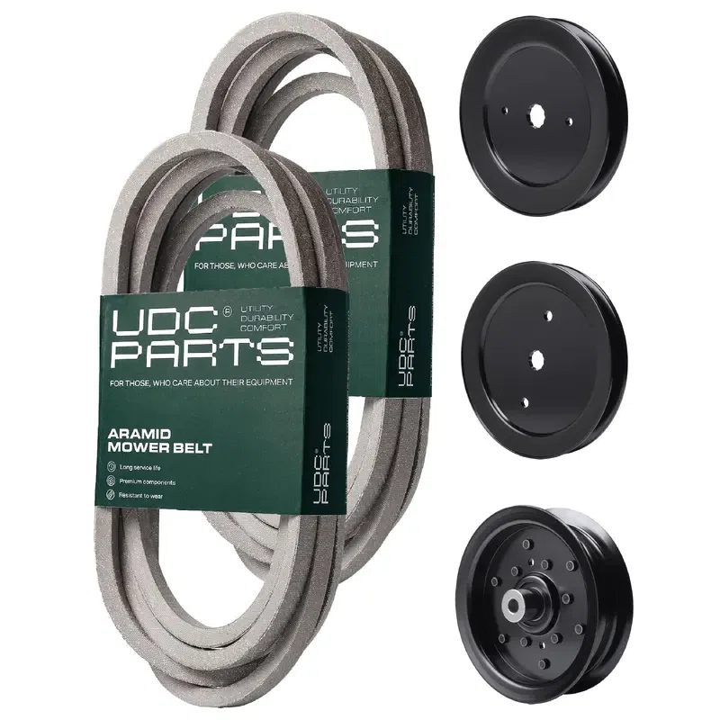 UDC Parts Mower Kit / Belt 539114557 + Belt 539117245 + Pulley 129861 + Pulley 195945 + Pulley 532196106 / Fits Husqvarna RZ4219