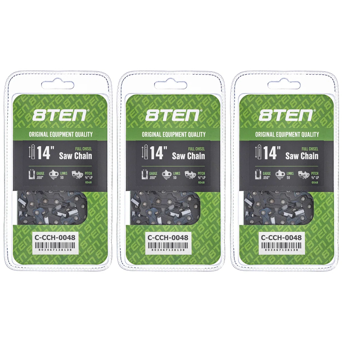 Chainsaw Chain 14 Inch .050 3/8 LP 50DL For Stihl Homelite 91VXL050G 91PXL050G 91PX050G 63PM350E | 3-PACK