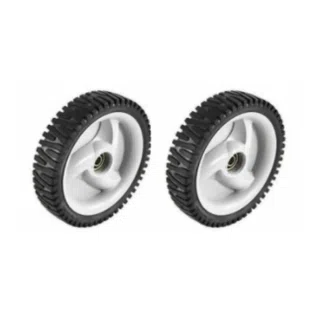 2PK Husqvarna 583733801 Genuine OEM Lawnmower Wheel 8x1.75
