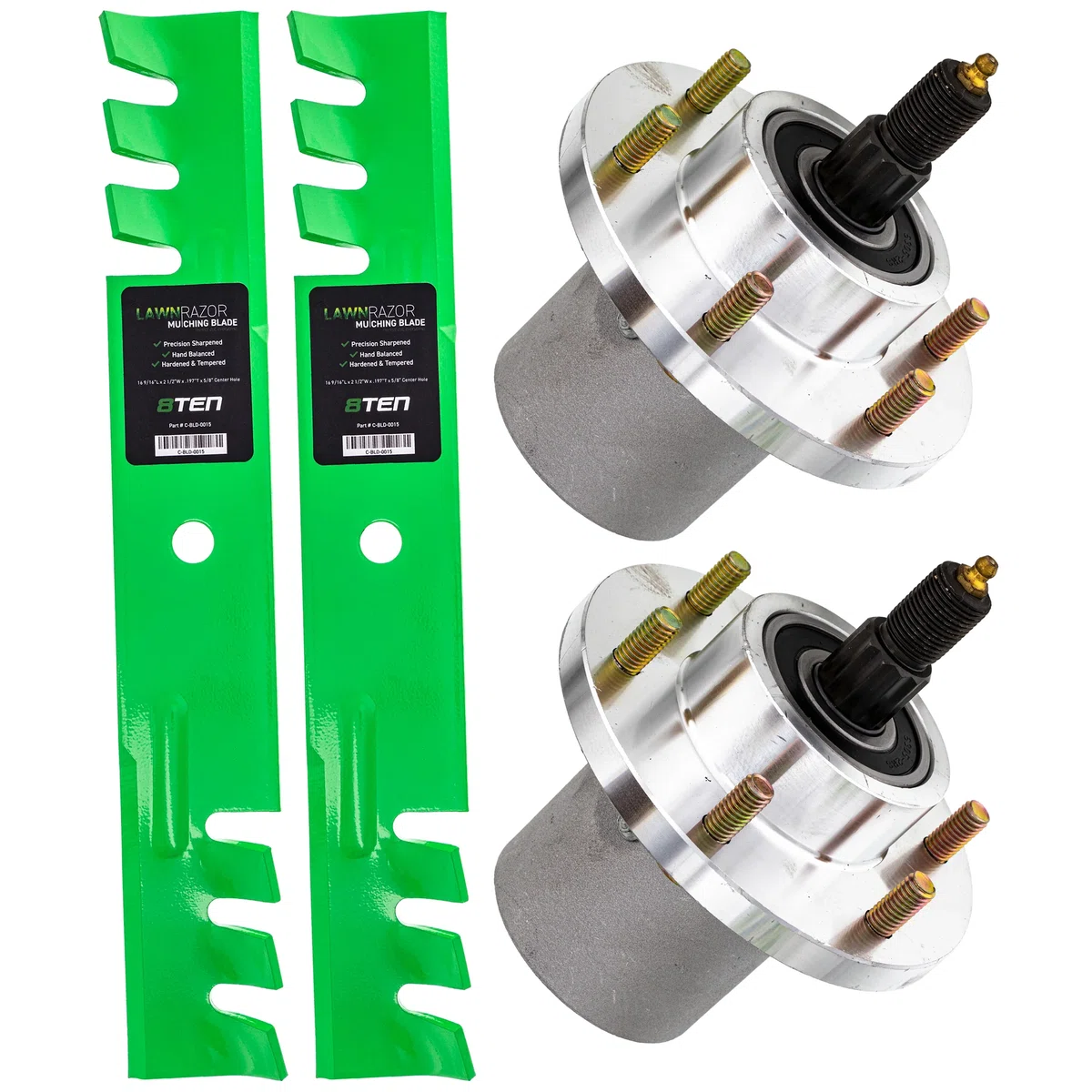 Mower Blades & Deck Spindles Kit For Gravely Great Dane EverRide MK1005258