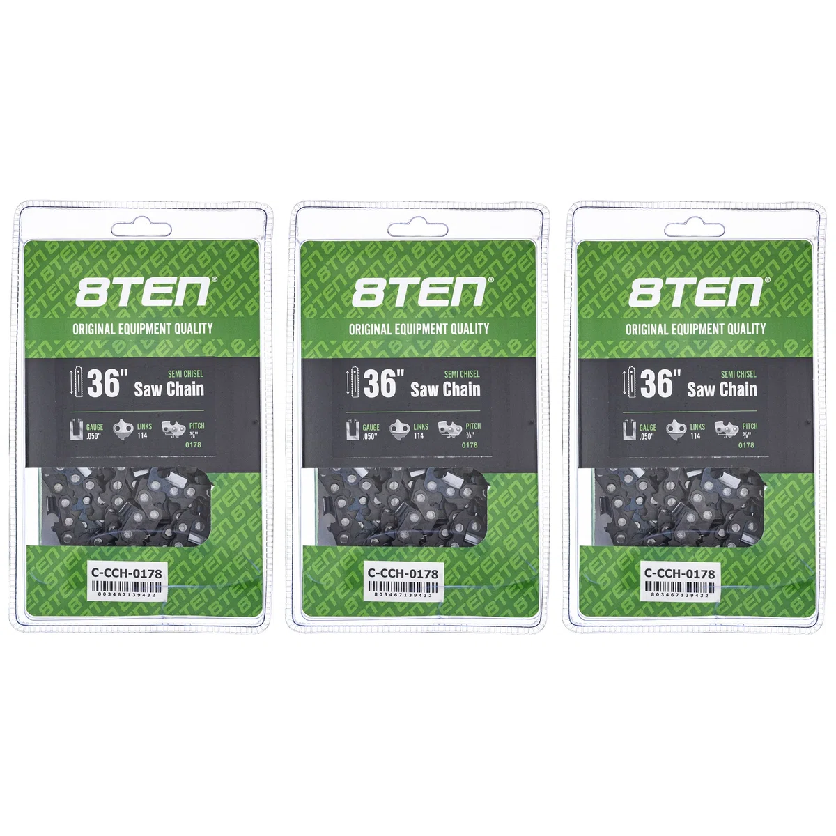 Chainsaw Chain 36 Inch .050 3/8 114DL For Stihl 72LGX114G 72EXJ114G 72EXL114G 72LPX114G 72JPX114G | 3-PACK