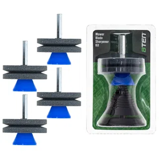 Mower Blade Sharpener Kit Balancer Grinder Stone Hand Drill Attachment 5 Pack