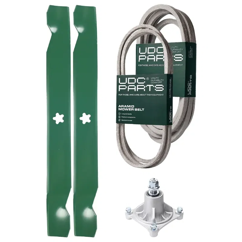 UDC Parts Mower Kit / Belt 130969 + Belt 197242 + Pulley 532194326 + 2 Pack Blades 138971 / Fits Jonsered LT2223A2