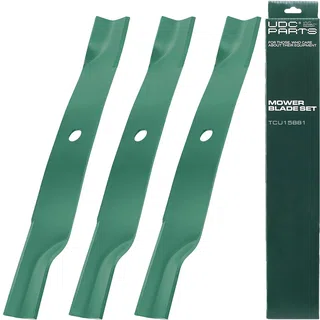 TCU15881 High Lift Blades Replacement for John Deere 60 Inch UC15158 Ztrak Z915E Z994R Z955R Z955R Z965M EZtrak Z665 X710 X730 X738 X739 X744 X748 X749 Quik-trak Q820M Q850M Q850R / 3 Pack
