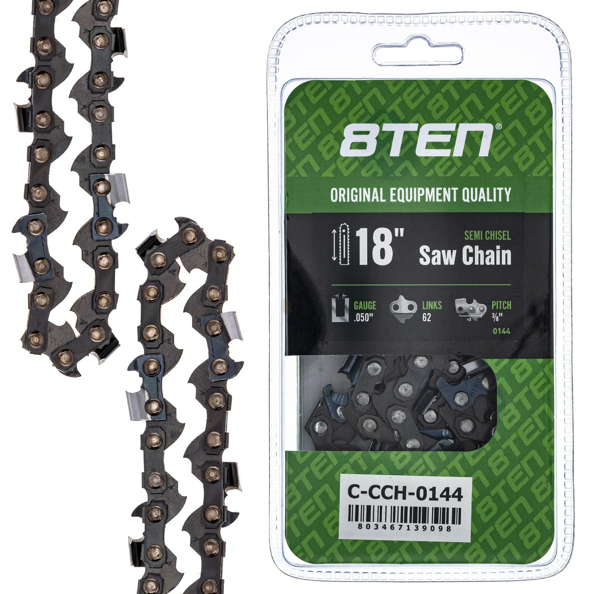 Chainsaw Chain 18 Inch .050 3/8 62DL For Echo Black and Decker 91PX062G 91PX62CQ S62 576936562