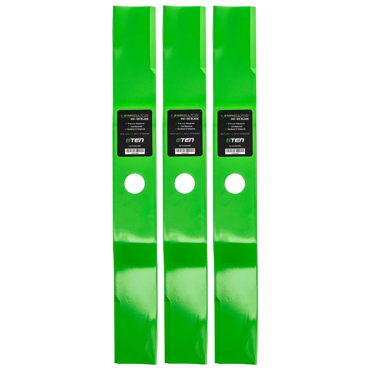 LawnRAZOR High Lift Blade For Kubota 76539-34330 K5651-34340 70000-00602 70000-25001 | 3-PACK