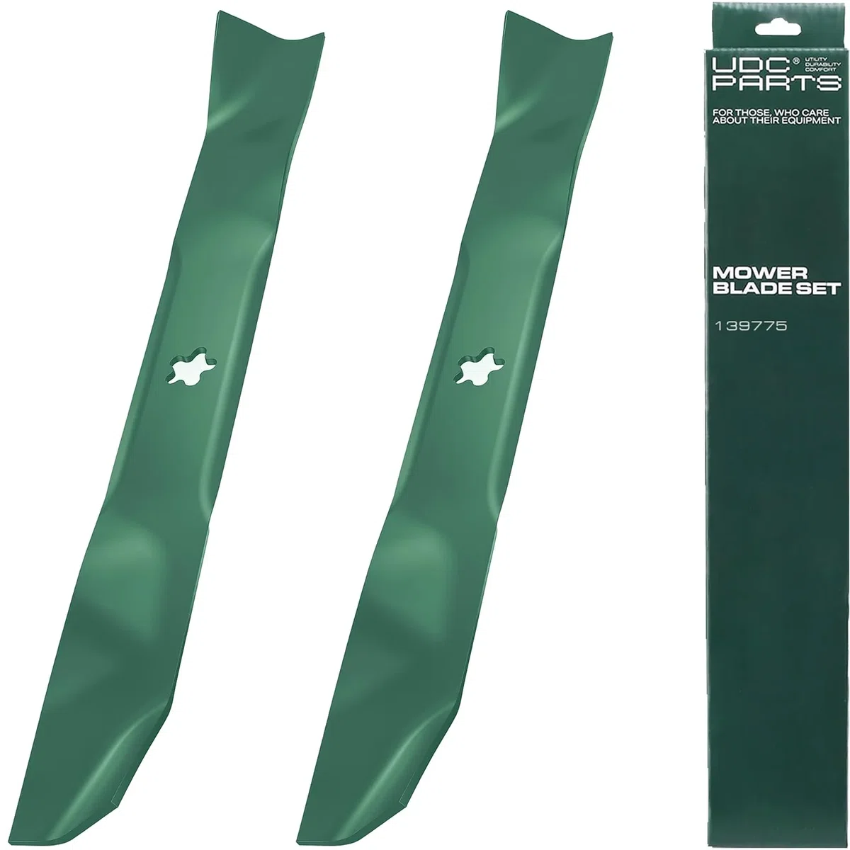 139775 Mower Blades Replacement for Husqvarna 42 Inch LTH2042 LT18542 LT16542 LTH18542 532139775 594893101 Craftsman YTH22V42 Poulan PBA195H42LT PB20A42LT AYP / 2 Pack Mulching Blades