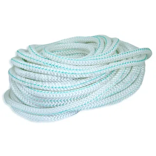 Arbor-Plex White with Green Tracer Polypropylene-Polyester 12 Strand 1/2 x 150 AP12150