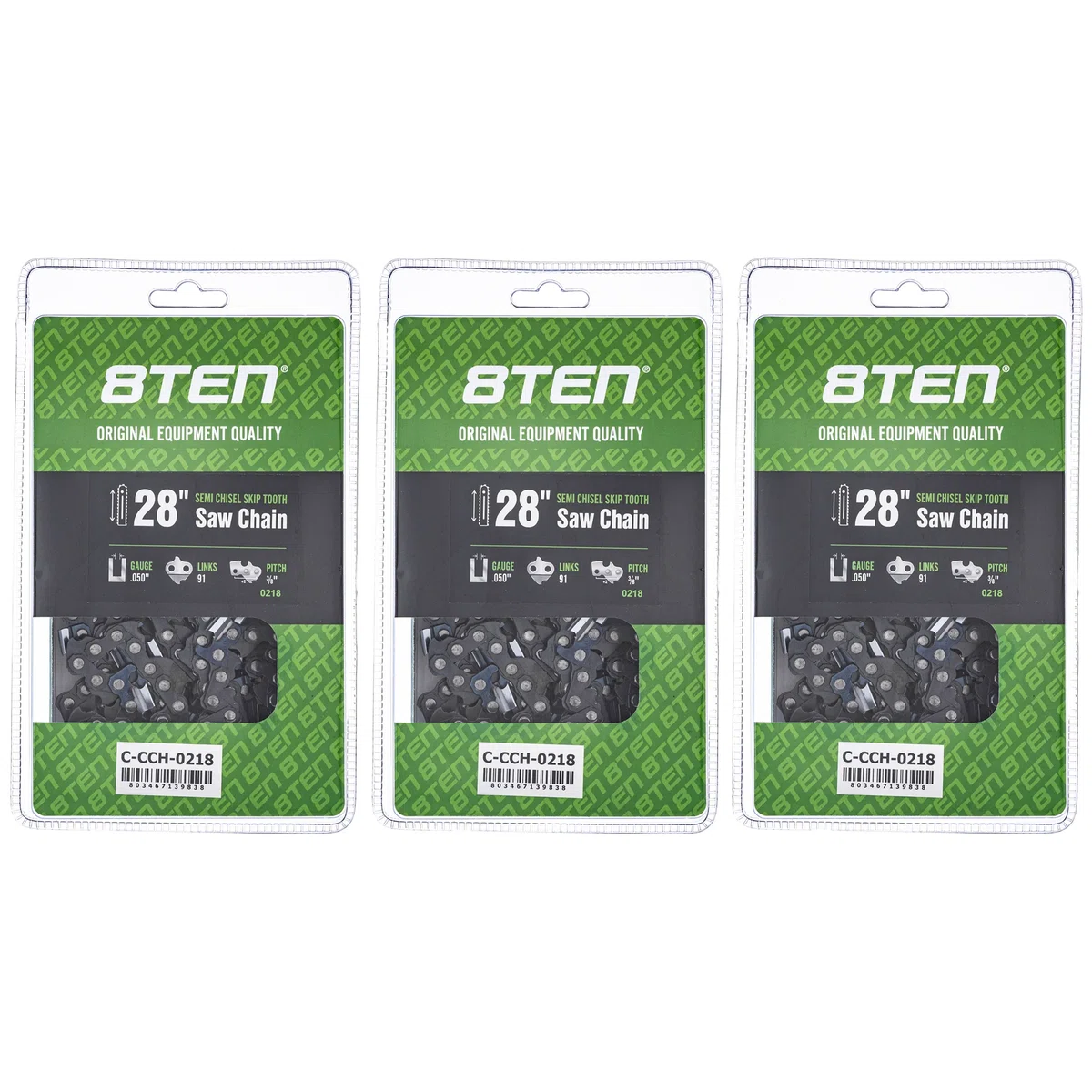 Chainsaw Chain 28 Inch .050 3/8 91DL For Stihl 72EXJ091G 72EXL091G 33RS91E H4791 | 3-PACK