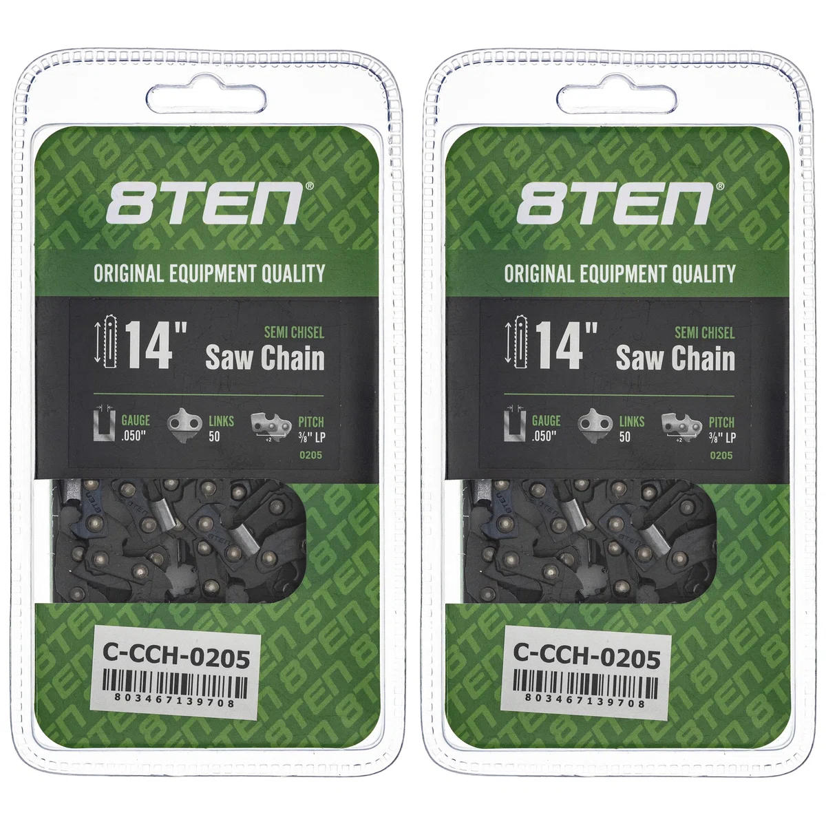 Chainsaw Chain 14 Inch .050 3/8 LP 50DL For Stihl Homelite Oleo Mac 91VXL050G 91PXL050G 91PX050G | 2-PACK