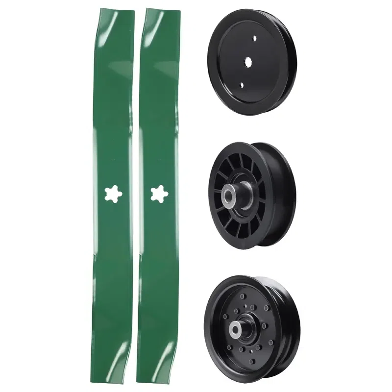 UDC Parts Mower Kit / Pulley 195945 + Pulley 532196106 + Pulley 532194327 + 2 Pack Blades 134149 / Fits Poulan Pro PB145G42 PB15542LT PB175A42LT PB175A46 PB175G42 PB185A42 PB195A46LT PB195H42LT