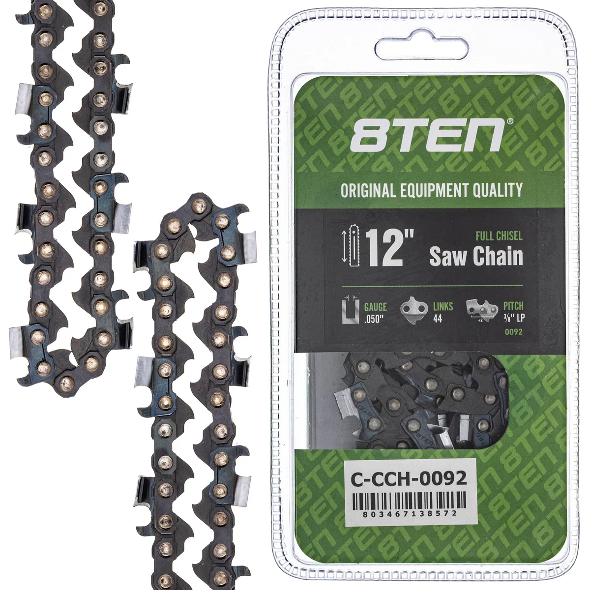 Chainsaw Chain 12 Inch .050 3/8 LP 44DL For Stihl Homelite Echo 91VXL44CQ 91VXL044G 501847044
