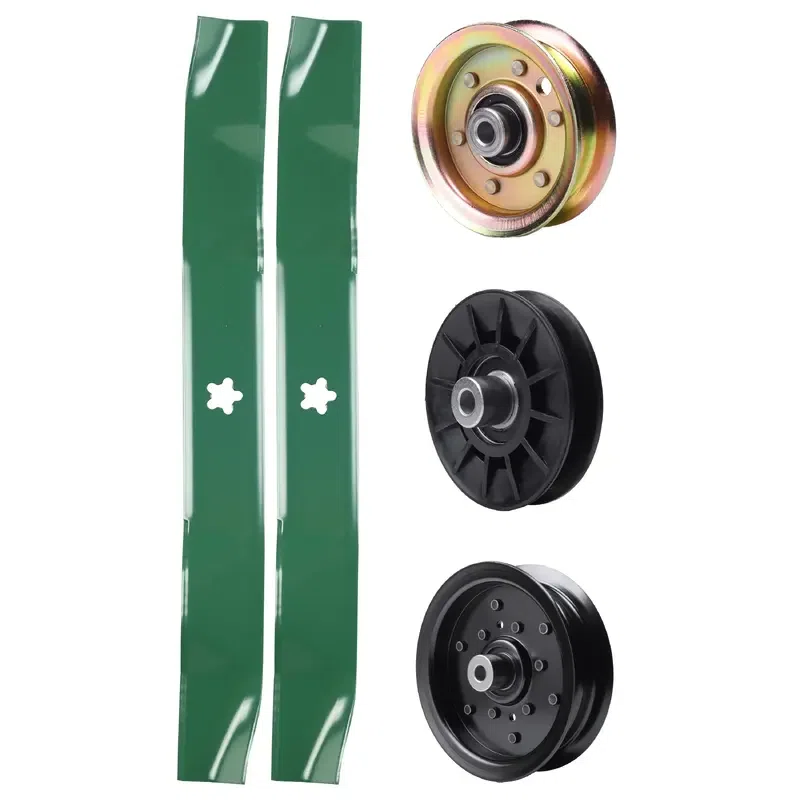 UDC Parts Mower Kit / Pulley 532194326 + Pulley 532196106 + Pulley 173437 + 2 Pack Blades 134149 / Fits Husqvarna YTH2042 XP