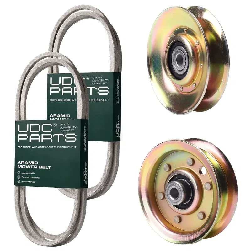 UDC Parts Mower Kit / Belt 140294 + Belt 174368 + Pulley 127783 + Pulley 173437 / Fits Poulan Pro DPR22H48STA