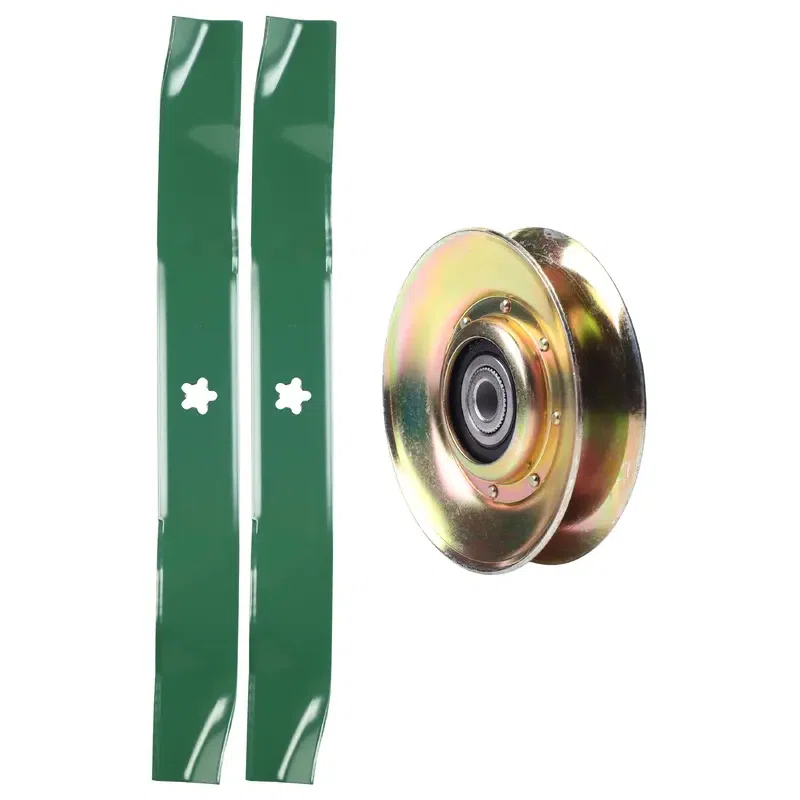 UDC Parts Mower Kit / Pulley 127783 + 2 Pack Blades 134149 / Fits Weed Eater HD1442A HD19H42A S165H42A S165H42C S165H42D WE12542A WE12542B WE12542C WE12542D WE12542E WE12542F WE13538LT WE1442A