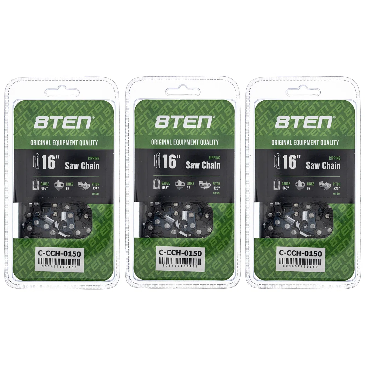 Chainsaw Chain 16 Inch .063 .325 67DL For Stihl Solo Homelite 22LPX067G 22BPX067G 22LGX067G | 3-PACK