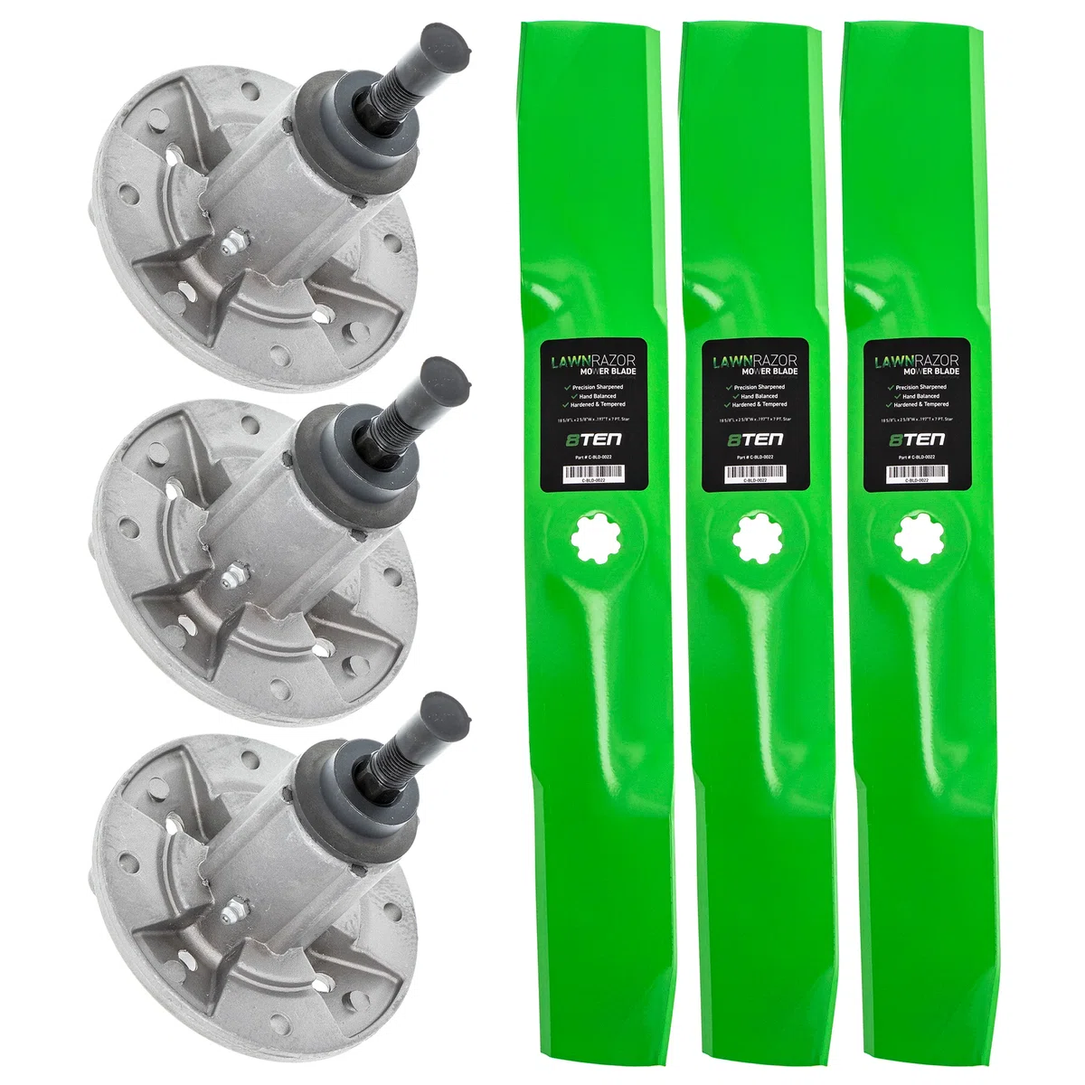 Deck Spindles & Mower Blades Kit For John Deere MK1001778