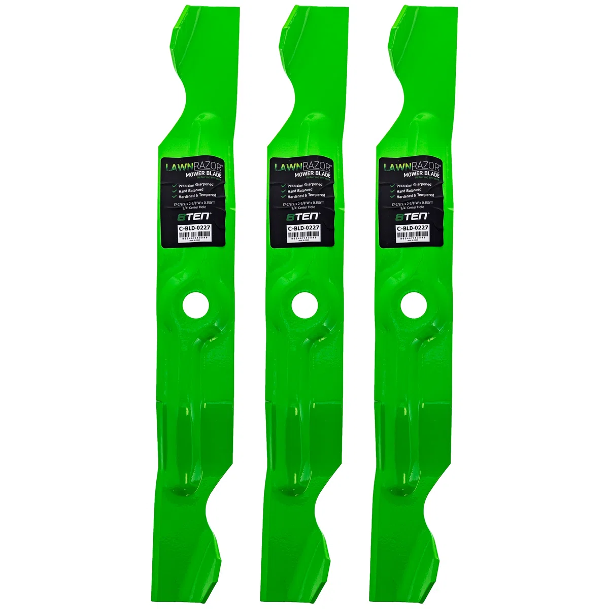 LawnRAZOR Notched High Lift Blade For Cub Cadet 759-04047 742-04068 742P04068C | 3-PACK