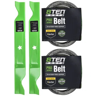 Mower Blades & Deck Belt Kit For Husqvarna Poulan Pro Jonsered MK1007814