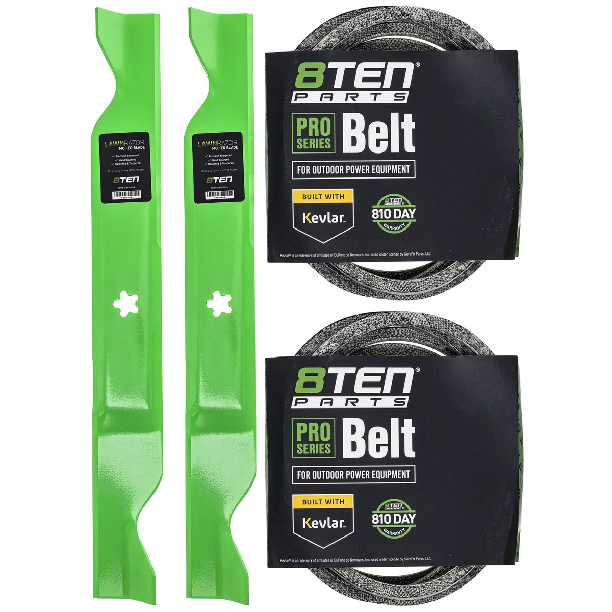 Mower Blades & Deck Belt Kit For Husqvarna Poulan Pro Jonsered MK1007814