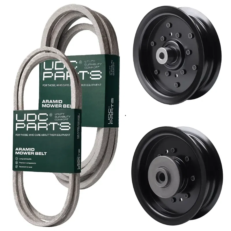 UDC Parts Mower Kit / Belt 140218 + Belt 197242 + Pulley 532196104 + Pulley 532196106 / Fits Husqvarna GTH2448T LOGTH2448T YTH220 Twin YTH2448T YTH2548 XP