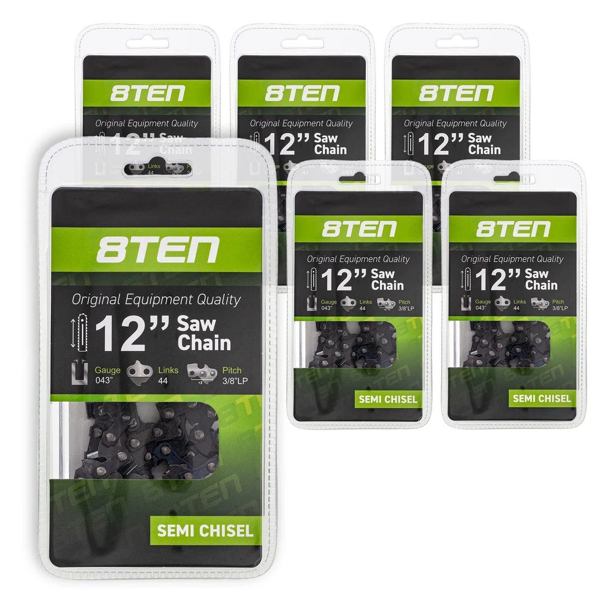 Chainsaw Chain 12 Inch .043 3/8 44DL For Stihl Echo Homelite 90PX44CQ 36100050044 H3844 61PMM344E | 6-PACK
