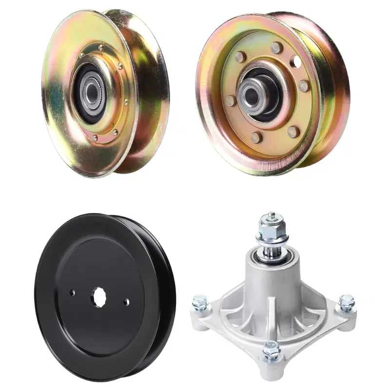 UDC Parts Mower Kit / Pulley 127783 + Pulley 129861 + Pulley 173437 + Spindle 532174356 / Fits Husqvarna LTH1542 YTH130 YTH2048