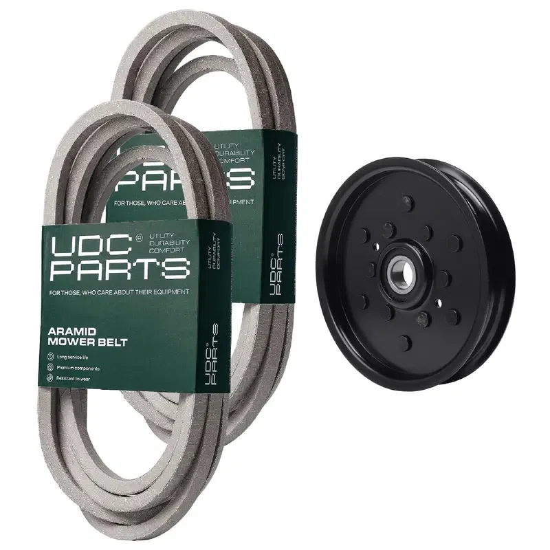 UDC Parts Mower Kit / Belt M126536 + Belt M151649 + Pulley AM106627 / Fits John Deere LT166
