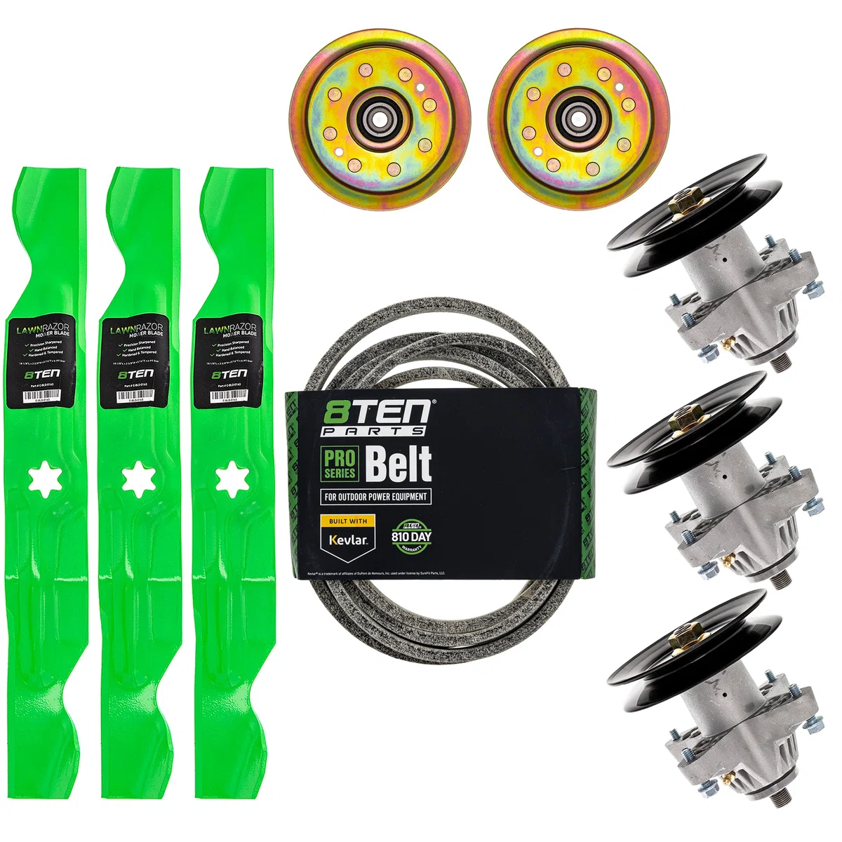 Spindle Belt Screw Idler Blade Kit For Cub Cadet White Outdoor Troy-Bilt MK1002394