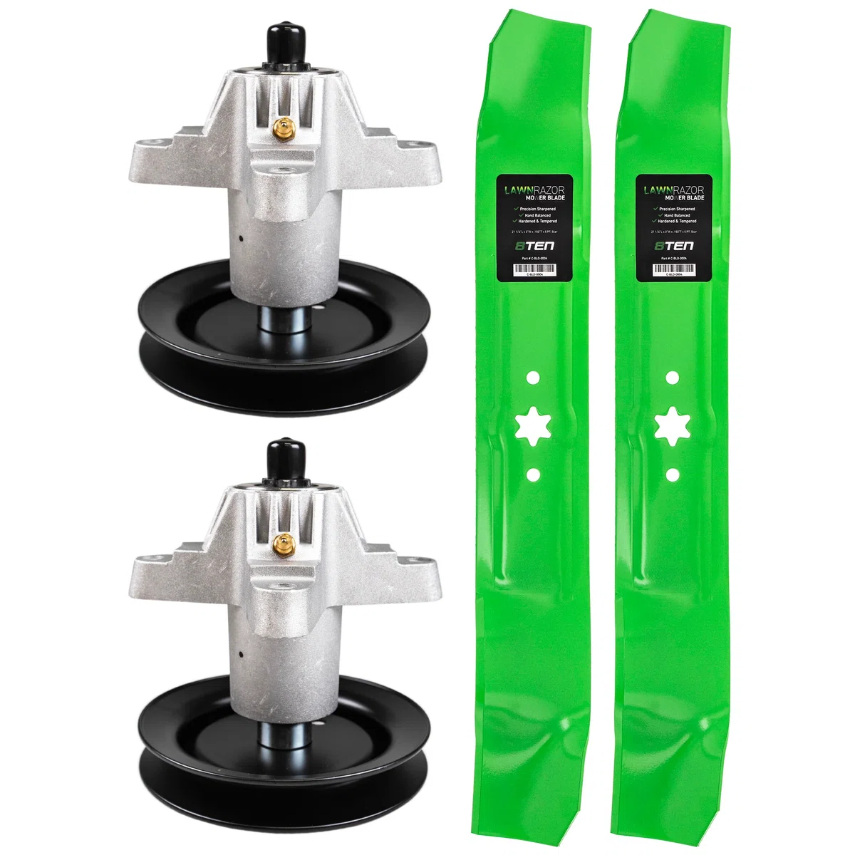 Mower Deck Blades & Spindles Kit For Troy-Bilt Cub Cadet White Outdoor MK1001805