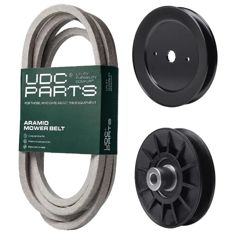 UDC Parts Mower Kit / Belt 196103 + Pulley 129861 + Pulley 532194326 / Fits Poulan Pro PB22H54BF PB22H54BFX PB22H54YT PB22VA54 PB24TH54YT PB24VA54 PB26H54YT PBGT22H54 PBGT2654 PBGT26H54 PBGT26H55