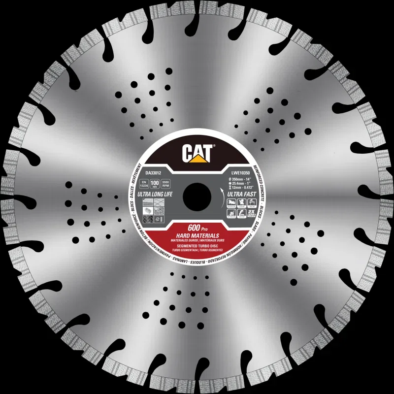Cat 600 Pro Segmented Laser Welded Hard Materials Diamond Blade 14" - 350mm