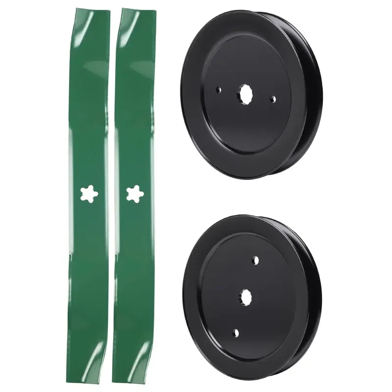 UDC Parts Mower Kit / Pulley 195945 + Pulley 532129861 + 2 Pack Blades 134149 / Fits Husqvarna RZ4221BF