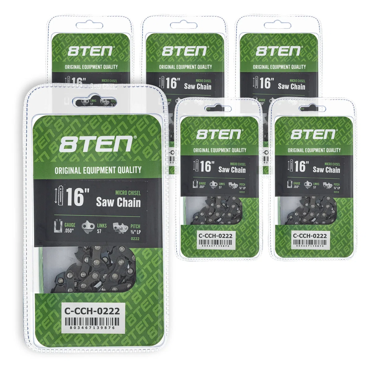 Chainsaw Chain 16 Inch .050 3/8 LP 57DL For Tanaka Echo Skil 91PX57CQ 91VXL057G 91PX057G 91PXL057G | 6-PACK