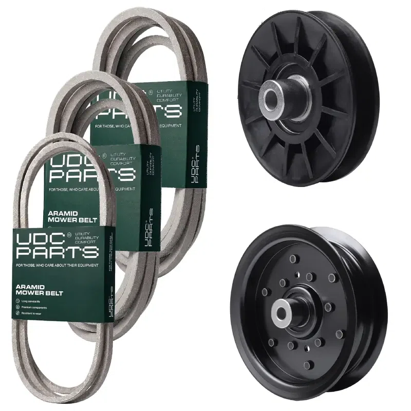 UDC Parts Mower Kit / Belt 140294 + Belt 196103 + Belt 197242 + Pulley 532194326 + Pulley 532196106 / Fits Husqvarna GTH264T