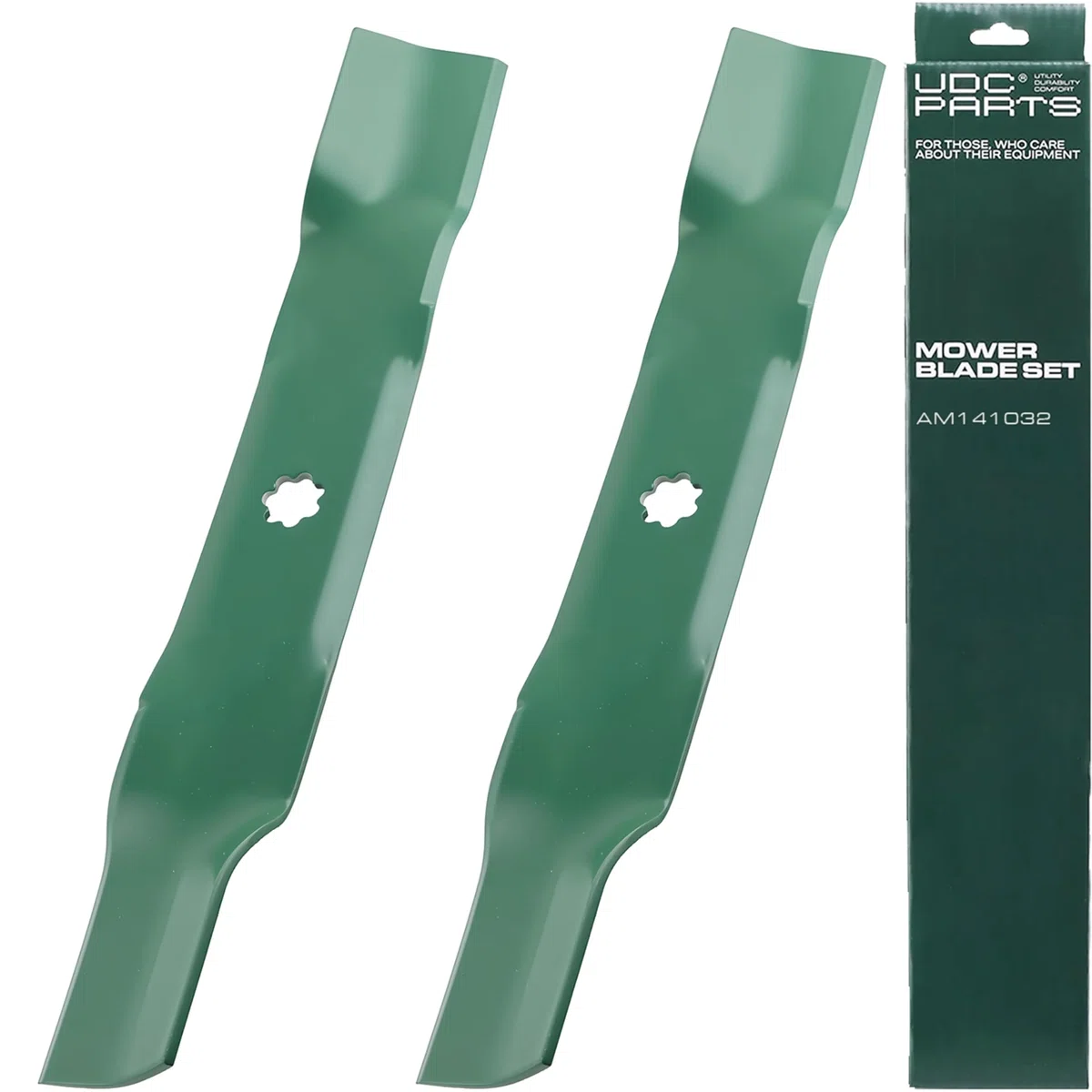 AM137327 Side Discharge Mower Blades Replacement for John Deere 42 Inch M154061 AM141032 EZtrak Z235 Z225 / 2 Pack High lift