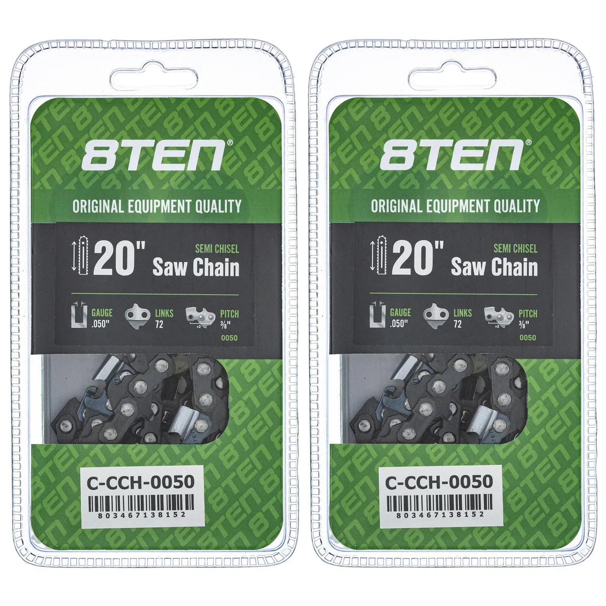 Chainsaw Chain 20 Inch .050 3/8 72DL For Stihl Husqvarna Solo 591132372 501846572 585550072 | 2-PACK