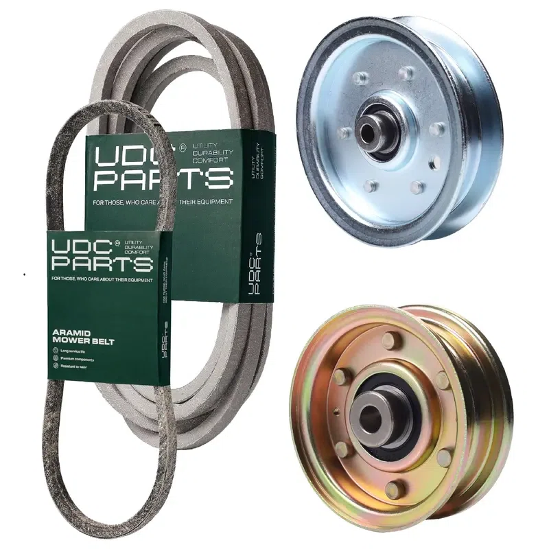 UDC Parts Mower Kit / Belt 754-04033 + Belt 754-0468 + Pulley 756-04224 + Pulley 756-1229 / Fits Huskee 608G 608H