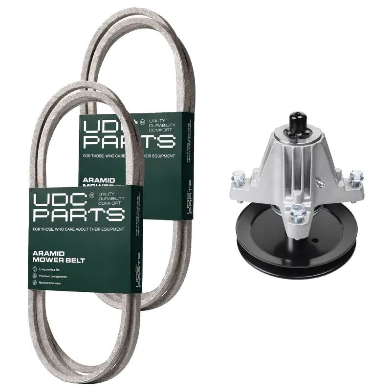 UDC Parts Mower Kit / Belt 754-04060 + Belt 754-05027A + Spindle 618-06976 / Fits Troy-Bilt TB1942 TB42