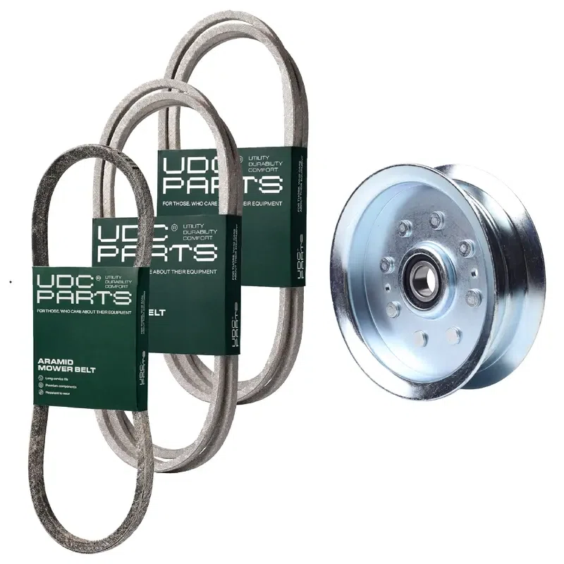 UDC Parts Mower Kit / Belt 754-04045 + Belt 754-0468 + Belt 754-0497 + Pulley GY20629 / Fits Troy-Bilt Bronco