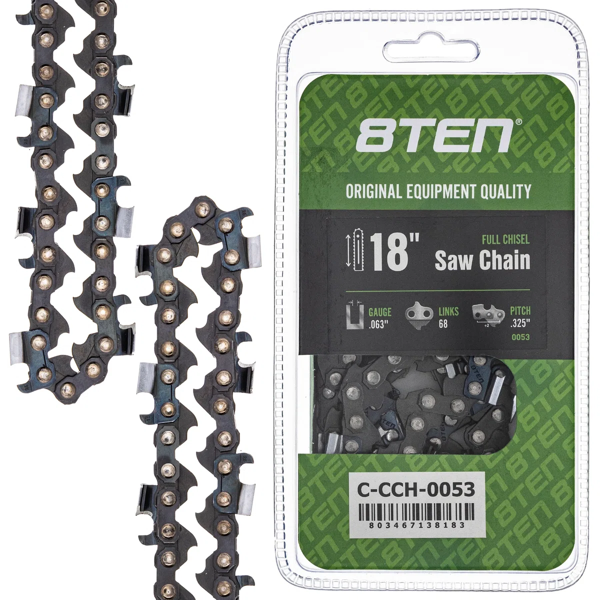 Chainsaw Chain 18 Inch .063 .325 68DL For Stihl Homelite 26RM368 22BPX068G 22LPX068G 36390050068