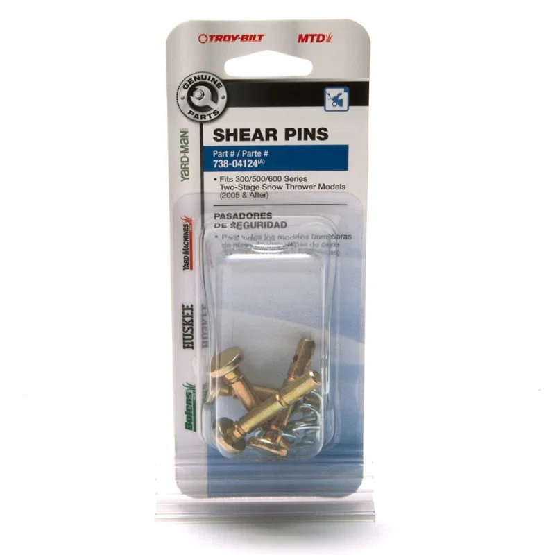 MTD OEM-738-04124 Genuine OEM Shear Pin Kit, .25 x 1.5"