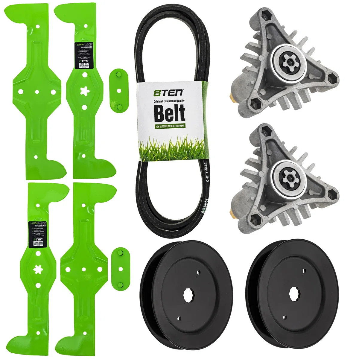 Blade Spindle Belt Pulley Deck Kit For Jonsered Husqvarna MK1009784