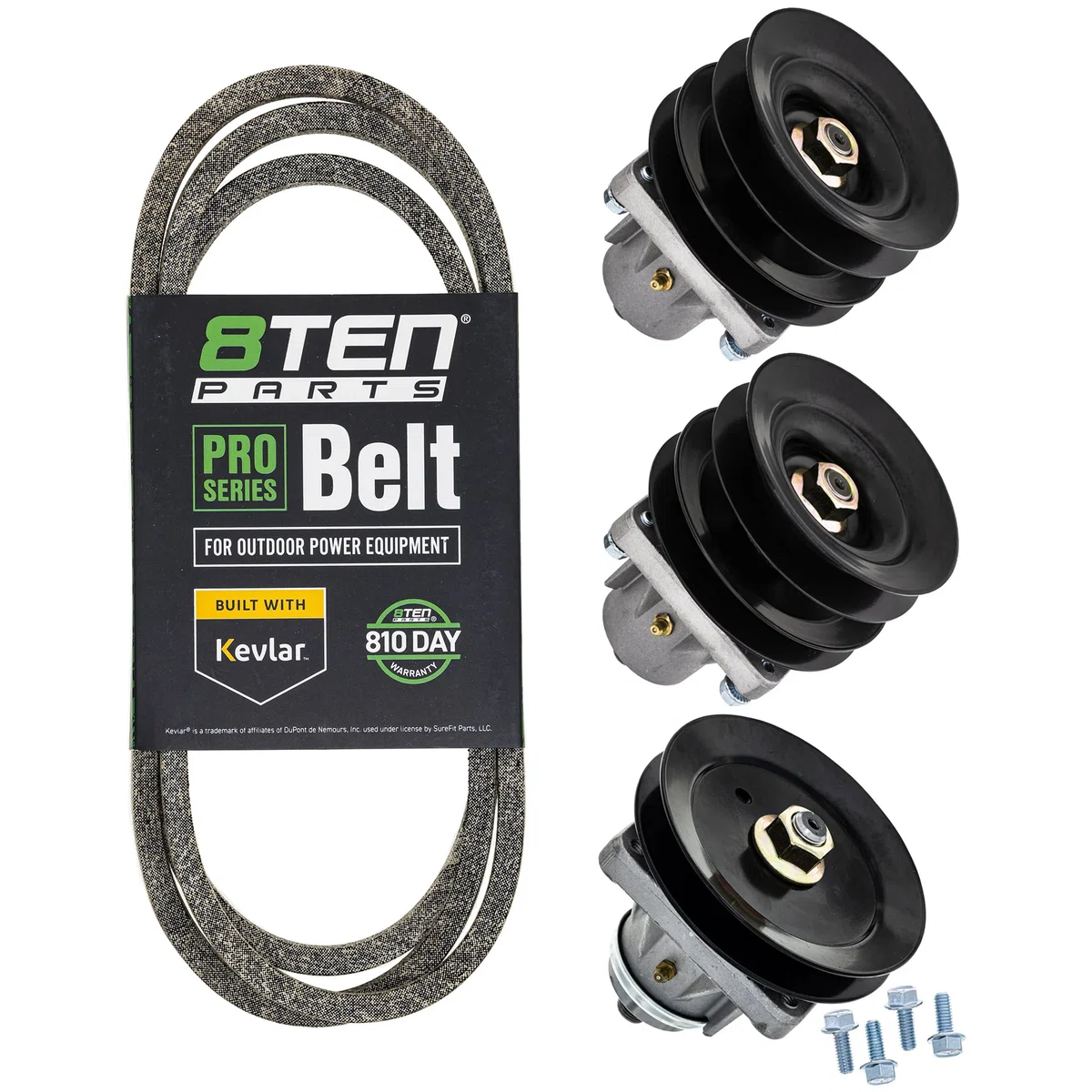 Deck Spindle & Belt Kit For Yard-Machines Huskee White Outdoor MK1001783