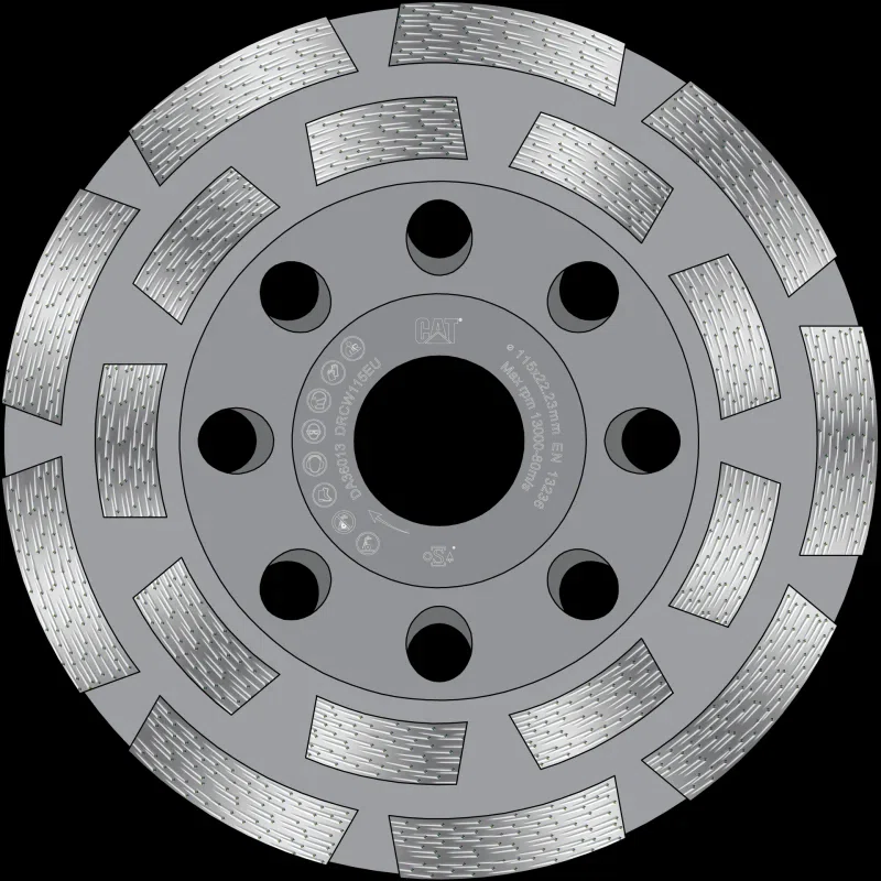 Cat 300 Trade Double Row Diamond Grinder 5/8" 11 Thread 5" - 125mm