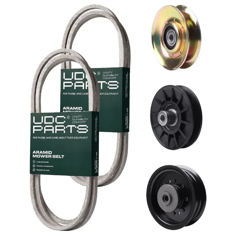 UDC Parts Mower Kit / Belt 138255 + Belt 194346 + Pulley 127783 + Pulley 532194326 + Pulley 532196104 / Fits Husqvarna LT1597