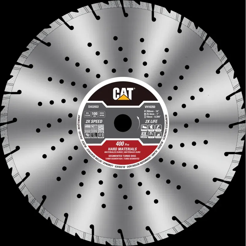 Cat 400 Pro 10mm Laser Welded Hard Materials Diamond Blade 14" - 350mm