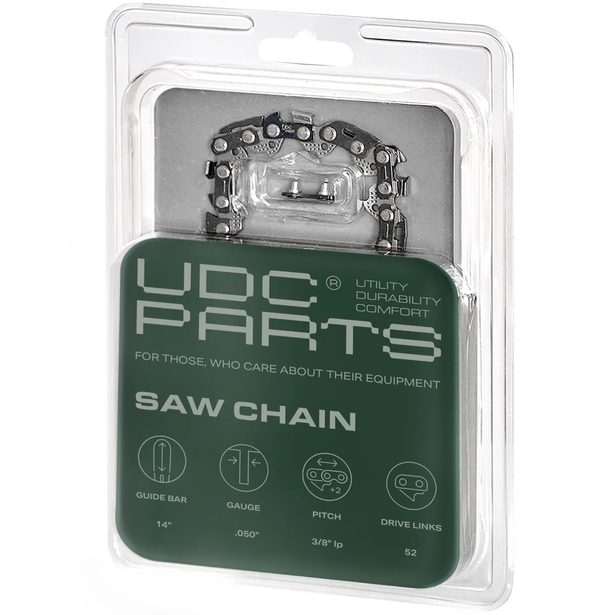14-Inch Chainsaw Chain / S52 / .050 Gauge 52 Drive Links 3/8 Pitch/Low-Vibration and Low-Kickback/Fits Ryobi Echo Dolmar - 1 Pack